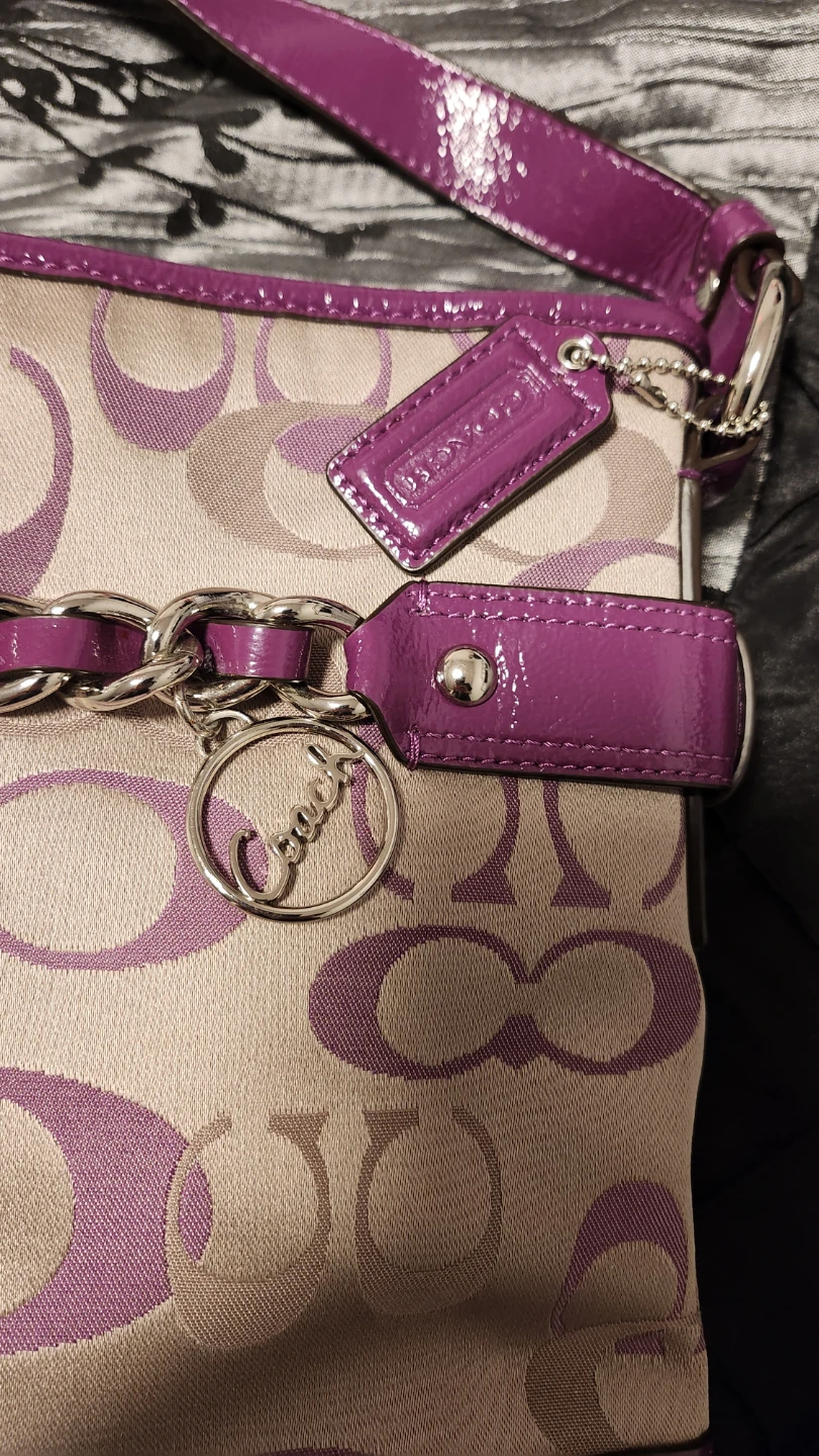 Coach Purple & Beige Handbag - photo 4