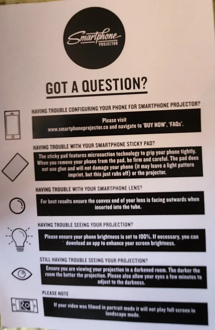 Smartphone Projector image indicator(5)