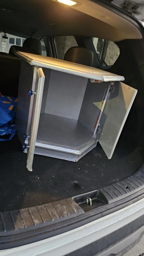 Silver Cabinet with Blue Knobs - photo 2