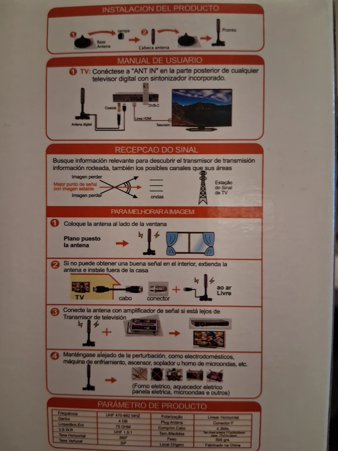 Antena digital 4K ultraHD