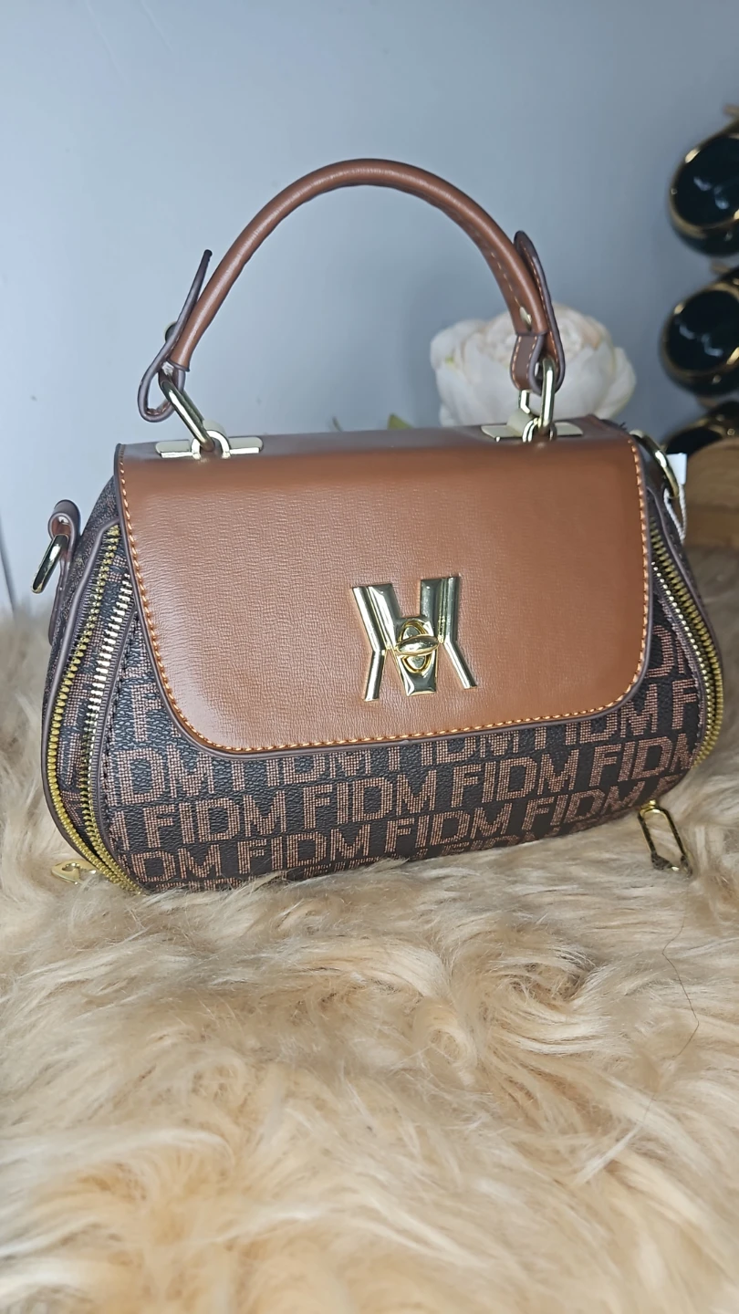 Brown & Tan Satchel Bag