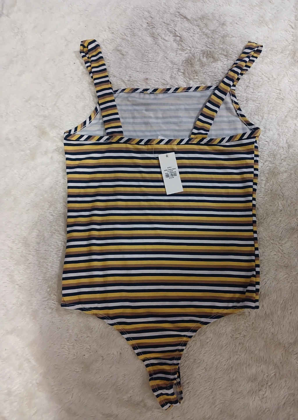 NEW CUTE  STRIPED BODYSUIT - SIZE SMALL - photo 3