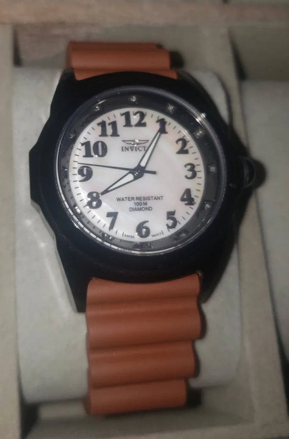 Invicta Watch PVD Diamond Mother of Pearl