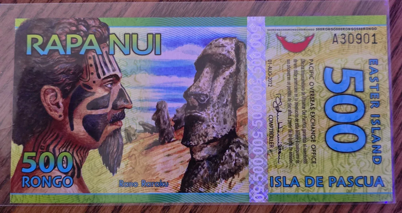 Rapa Nui Easter Island 500 Rongo Banknote - fantasy