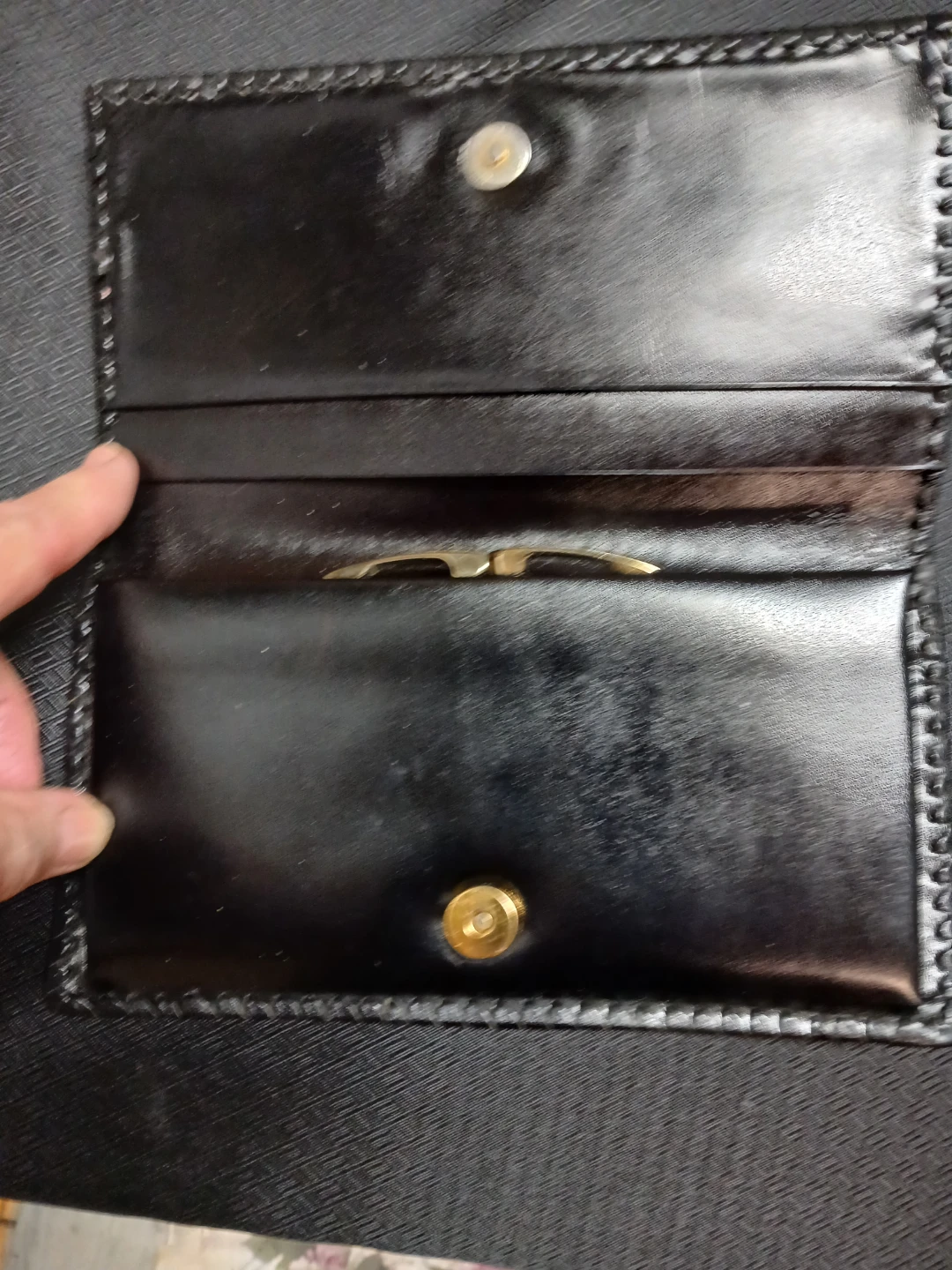 Handmade Leather Wallet with Floral Design - photo 3