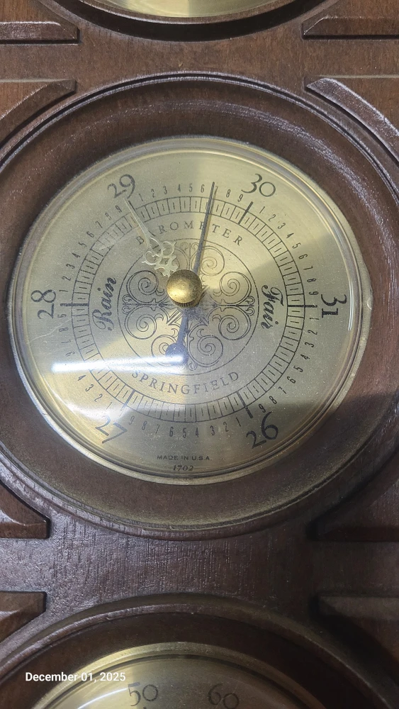 Springfield Barometer Thermometer Hygrometer - photo 3