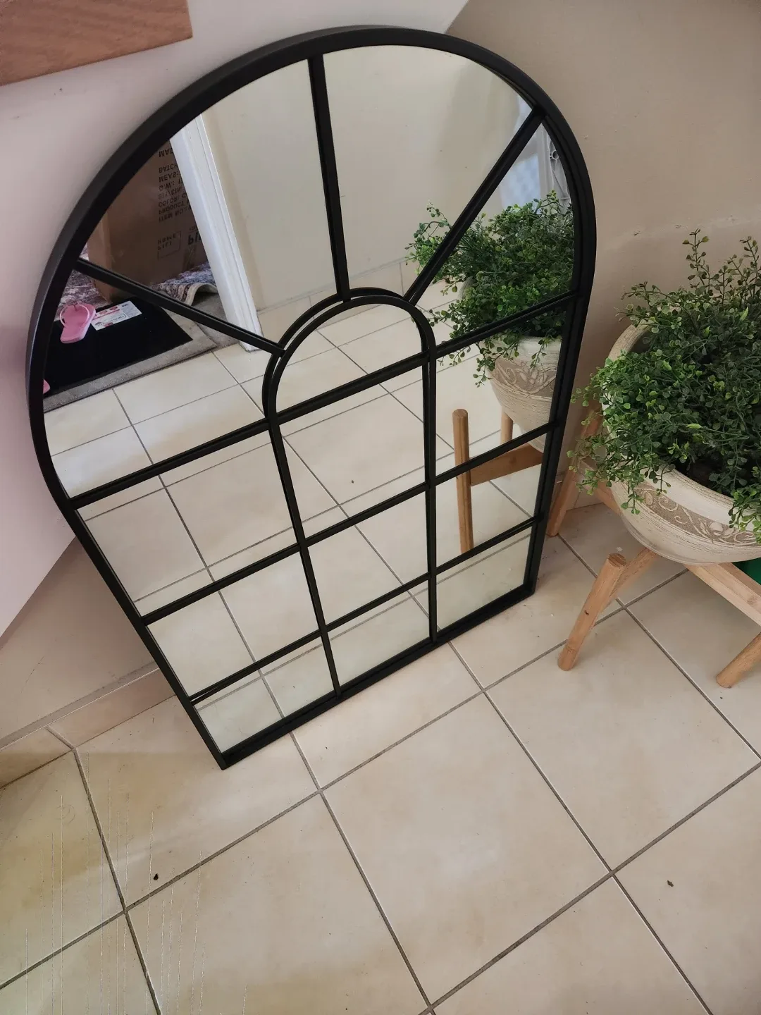 Arched Windowpane Mirror - 24" x 36"