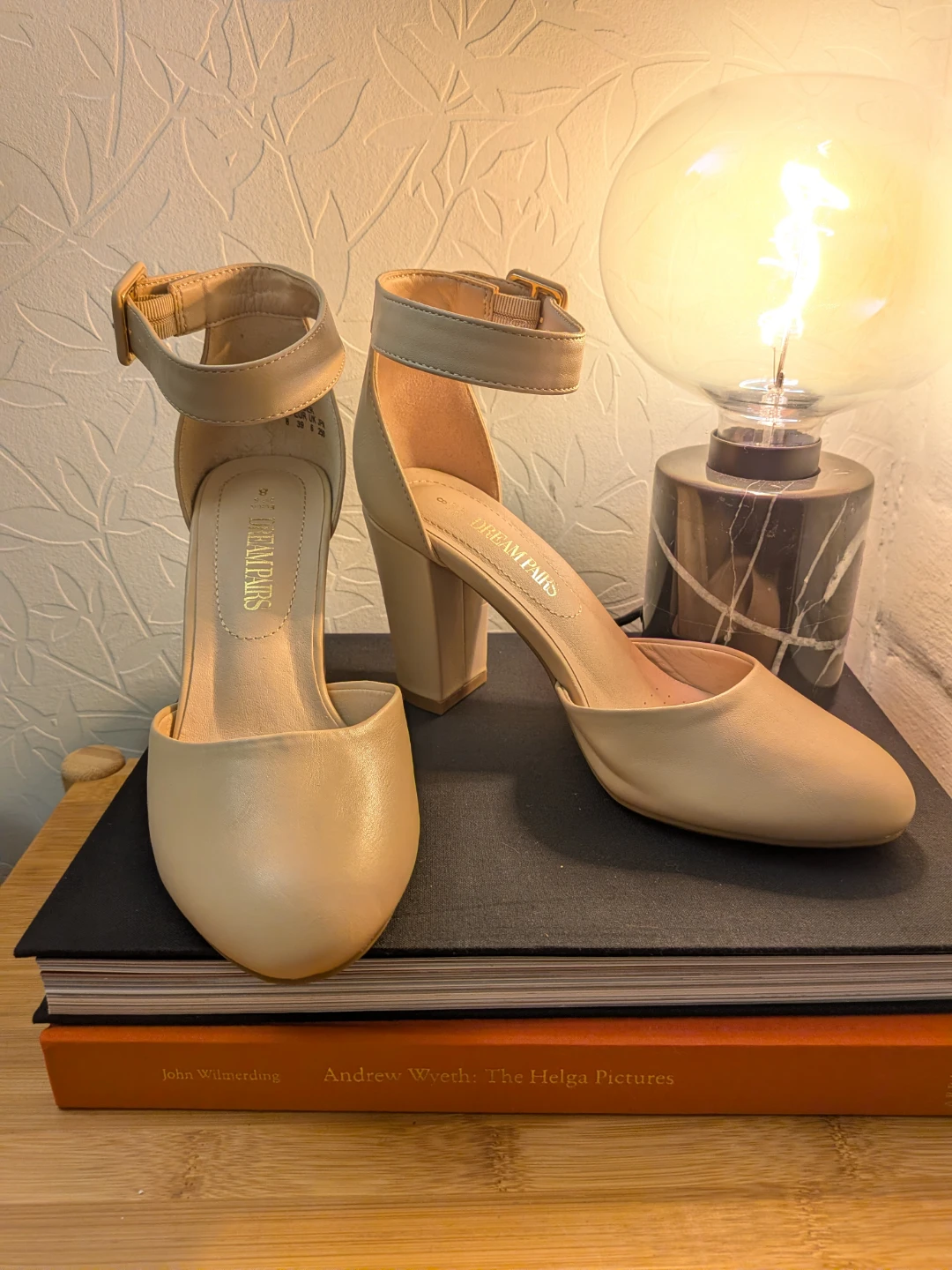 Nude heels, size 8 - 8.5