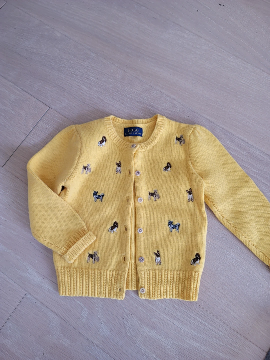 Polo Ralph Lauren Yellow Dog Cardigan