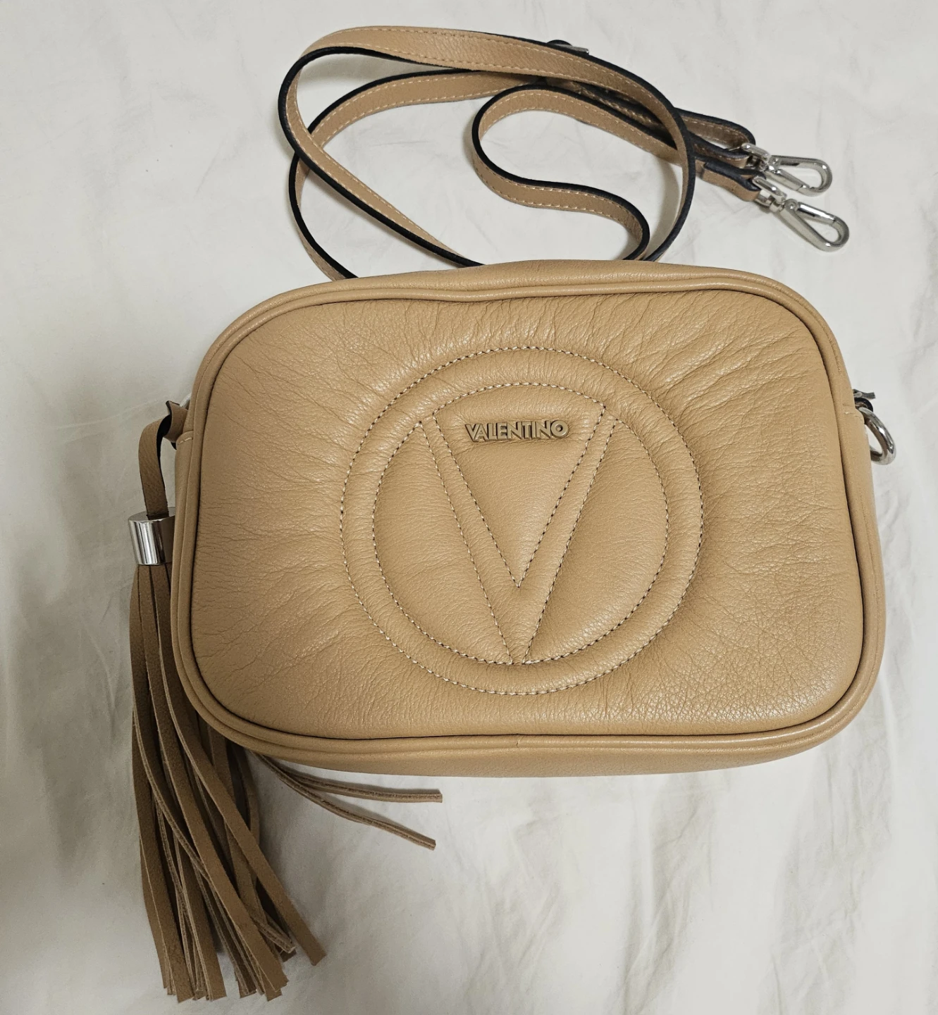 Valentino Leather Crossbody Bag - Beige - photo 2