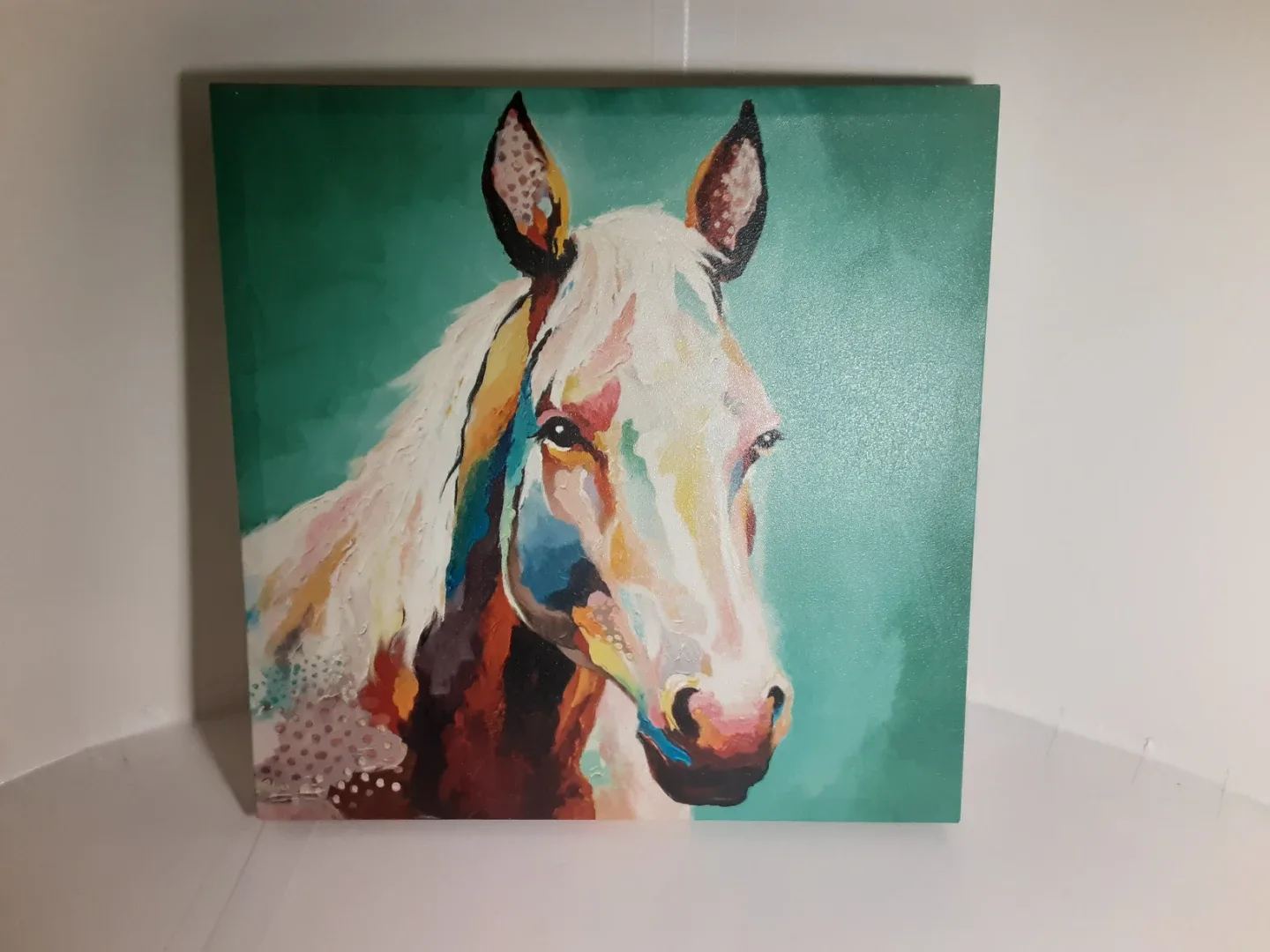 Horse Painting | Canvas Art Print 16"x16"
