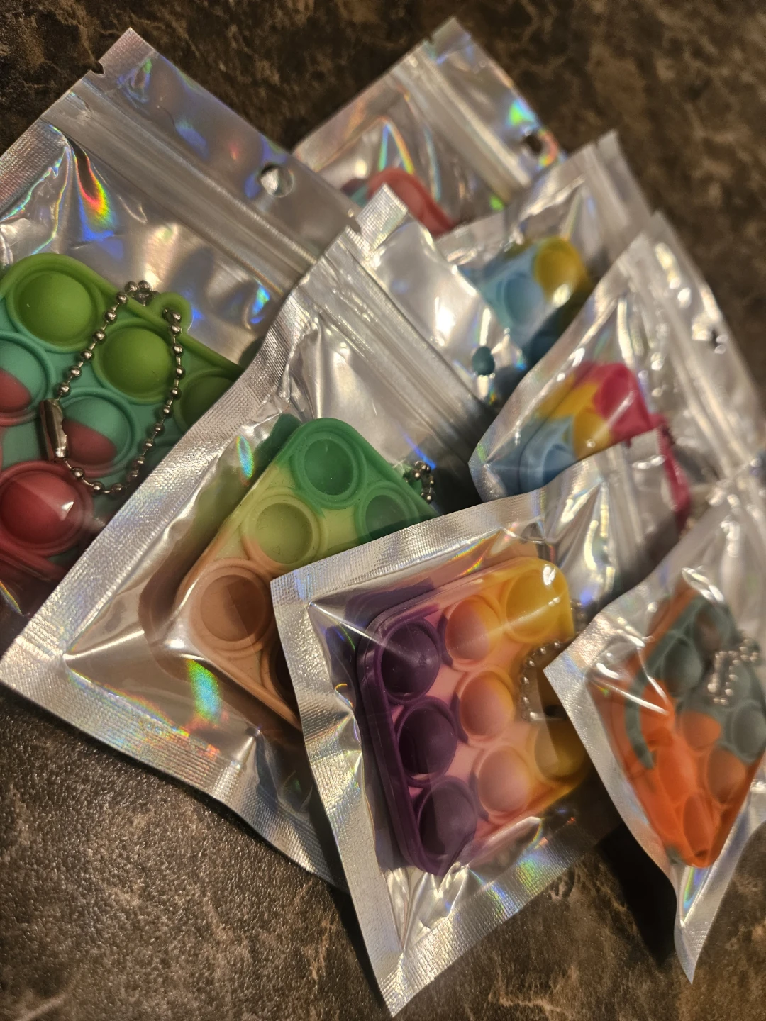 New Mini Pop It Keychain Fidget Toys - photo 2