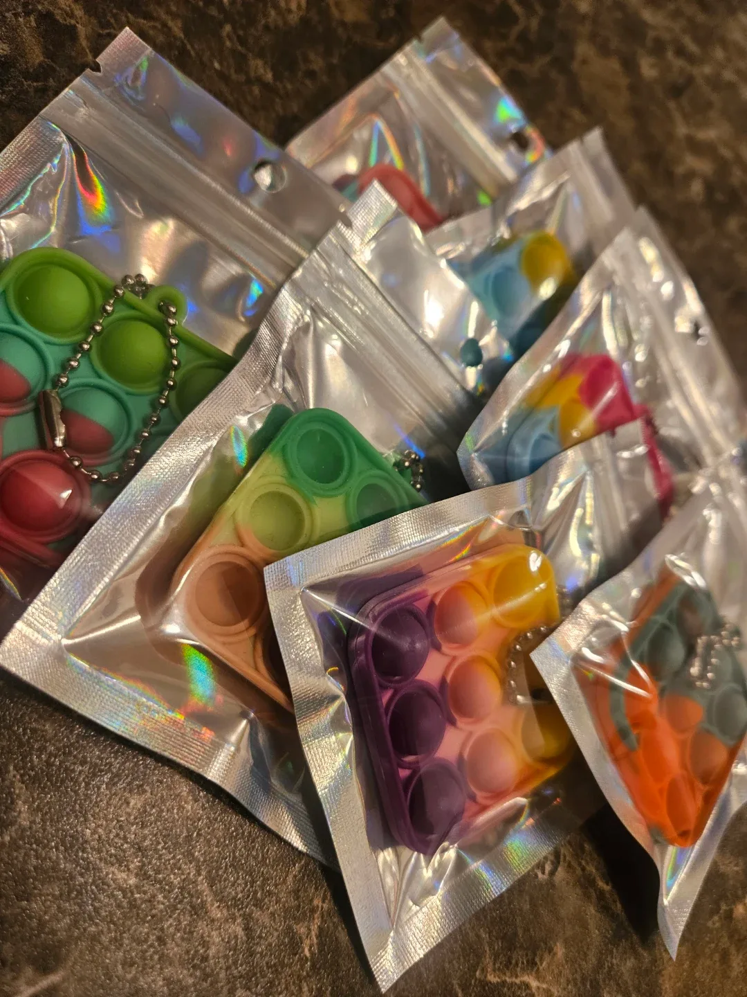 New Mini Pop It Keychain Fidget Toys image indicator(2)