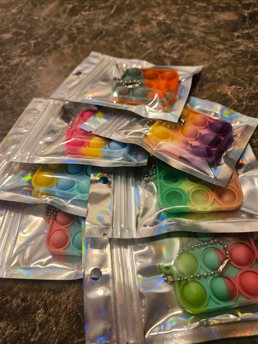 New Mini Pop It Keychain Fidget Toys image indicator(3)