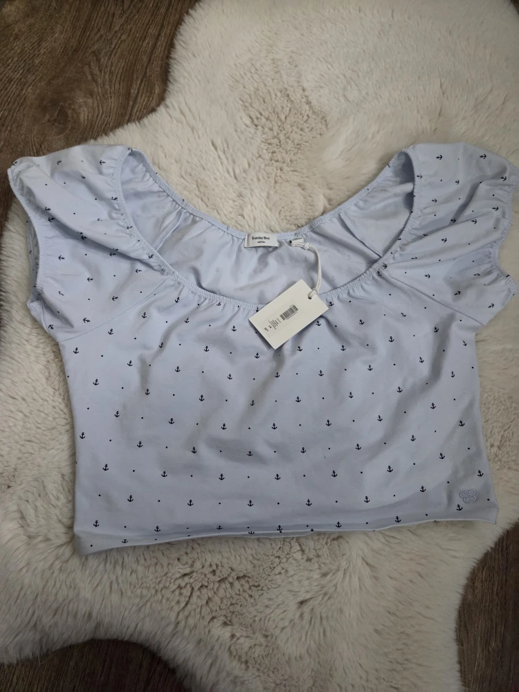#cleanout New Sunday Best Crop Top - Anchor Print - size large