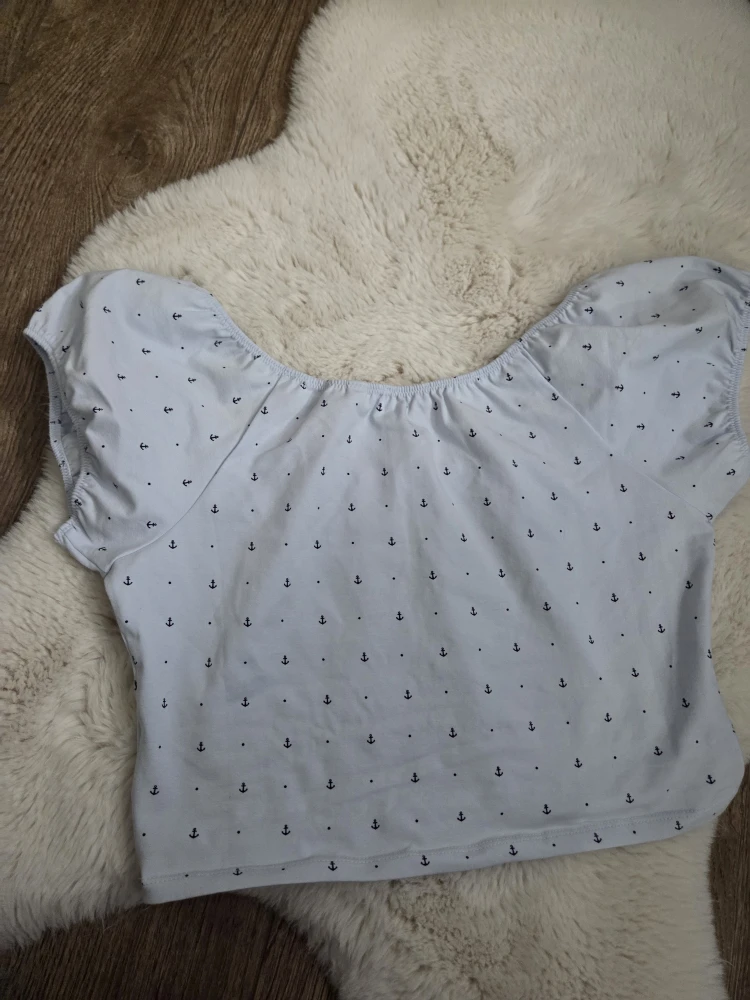 #cleanout New Sunday Best Crop Top - Anchor Print - size large - photo 2