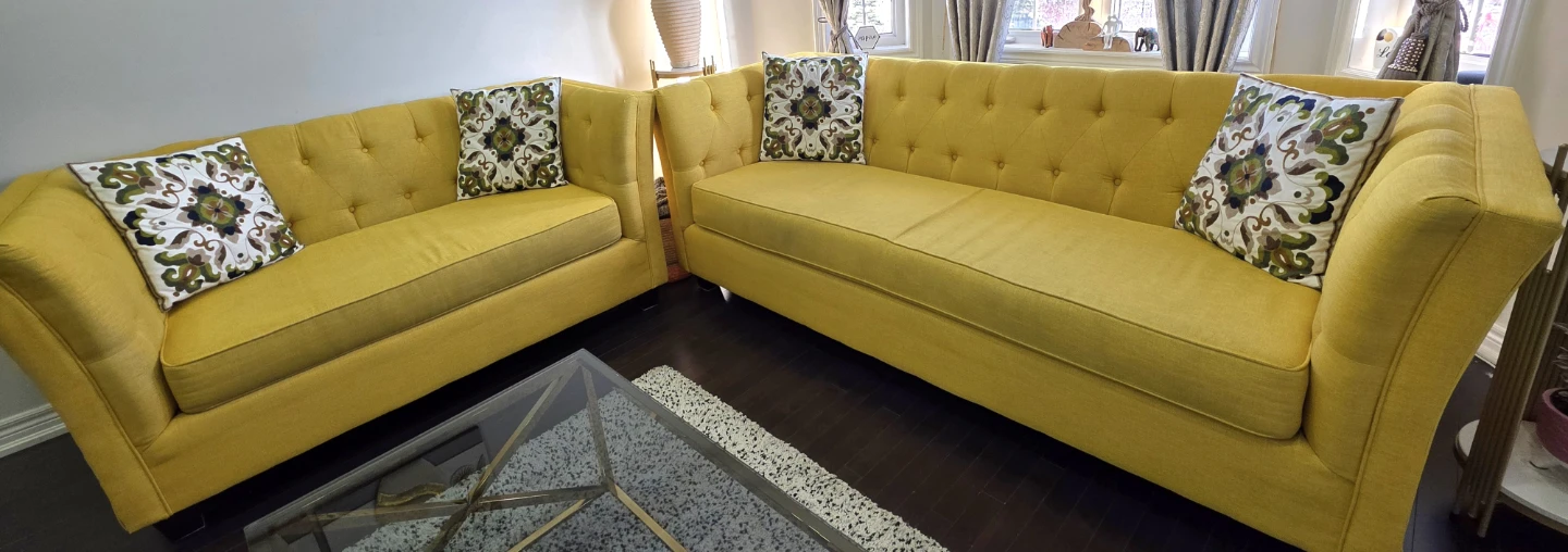 Yellow Sofa Set - photo 5