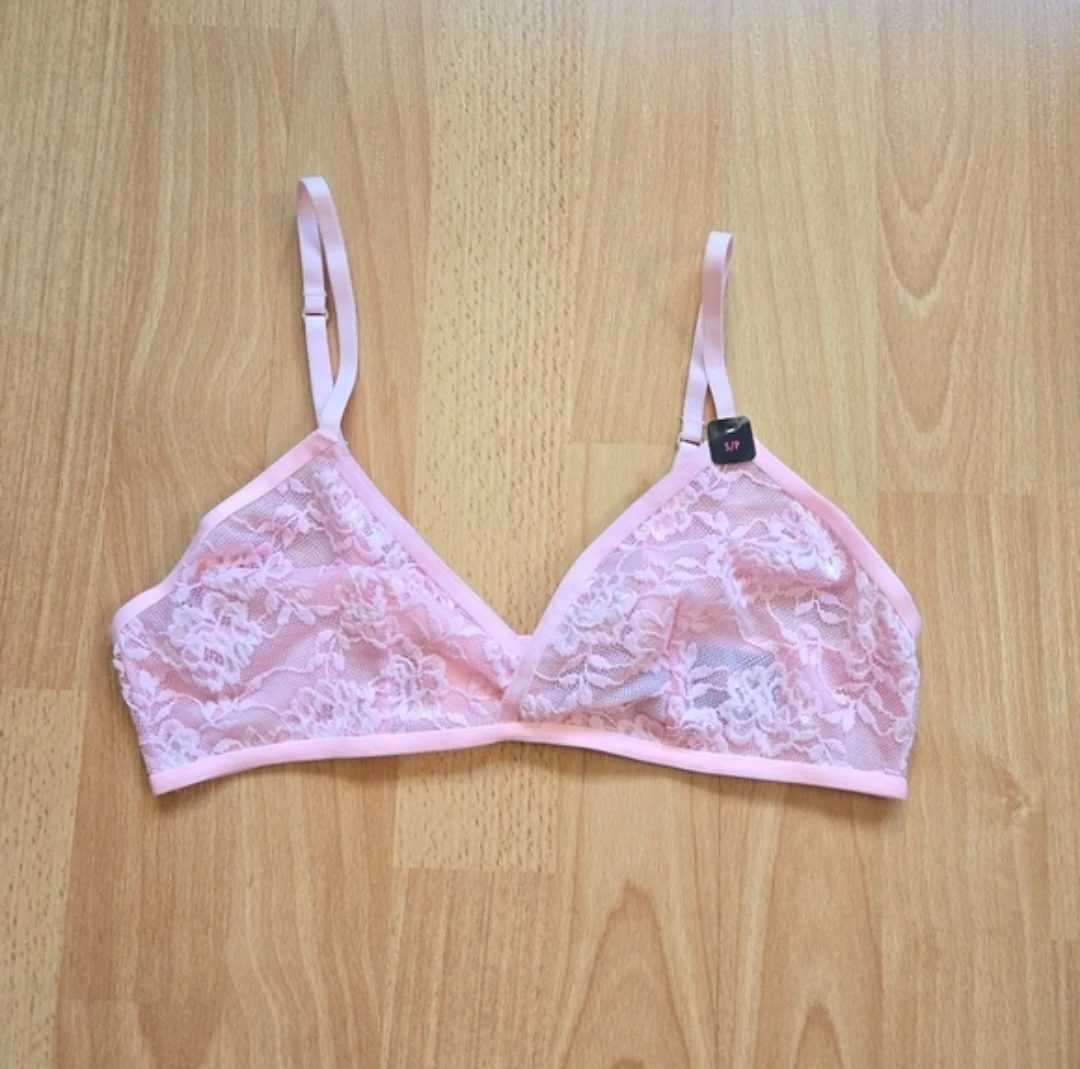 BNWT La Senza Pink Lace Bralette Size Small