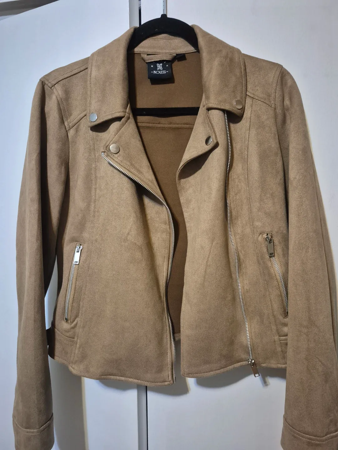 NoLess Faux Suede Moto Jacket