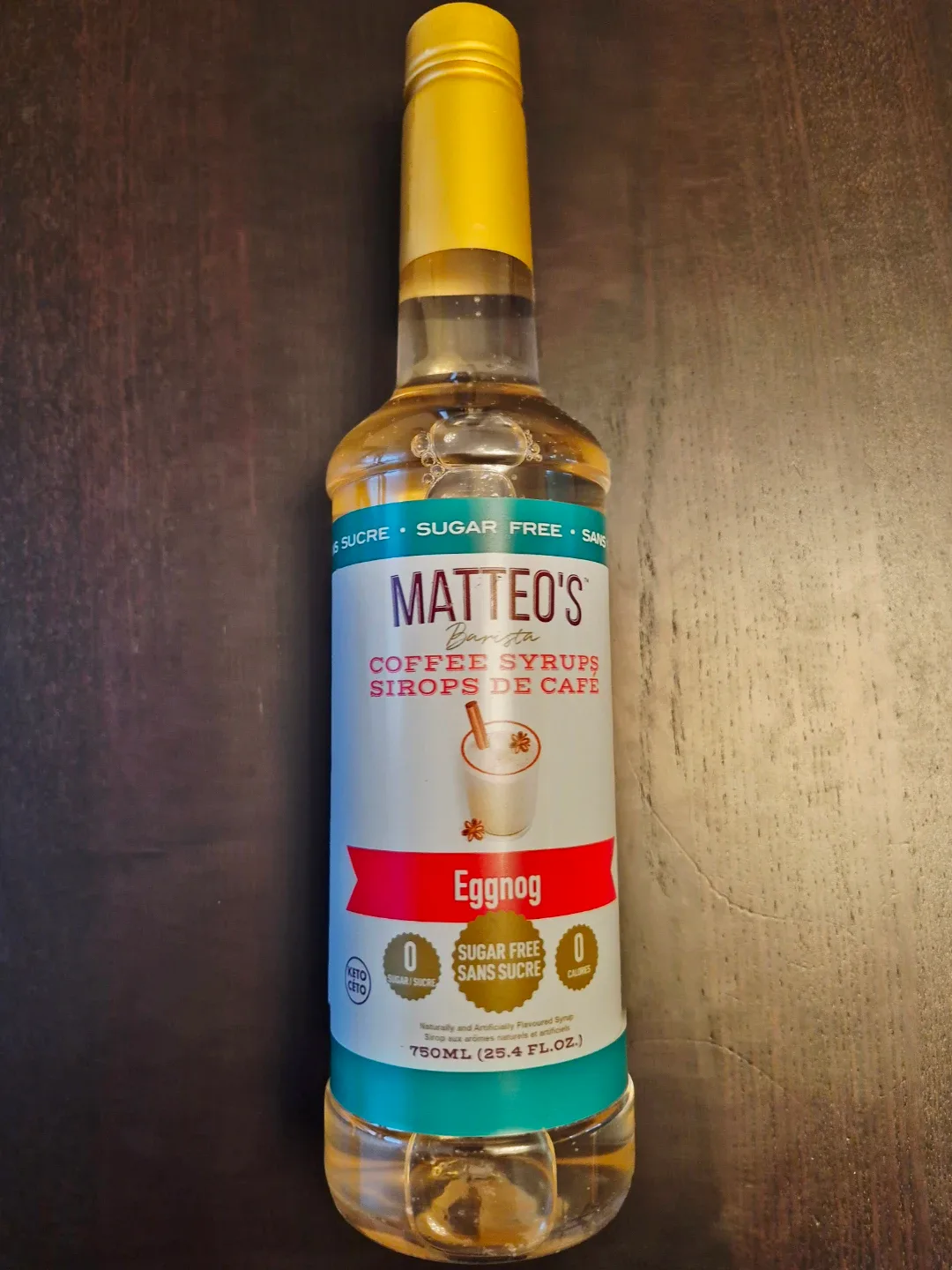 New sealed sugar free eggnog flavoured coffee syrup!