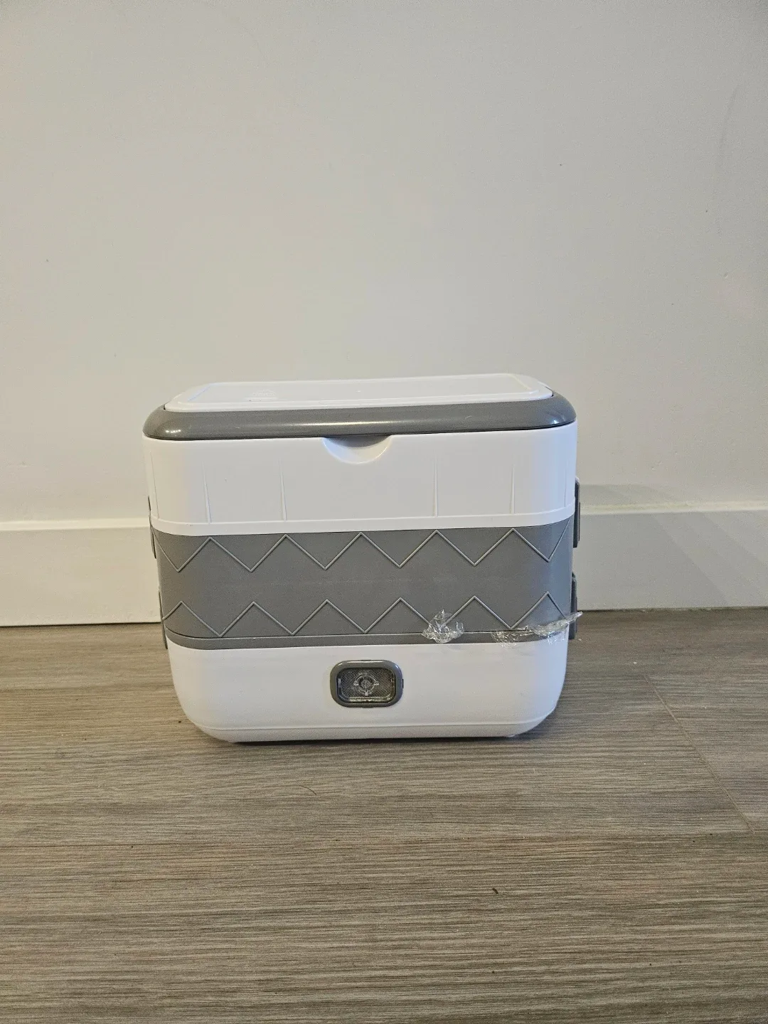 Electric Lunch Box Food Heater - Grey & White