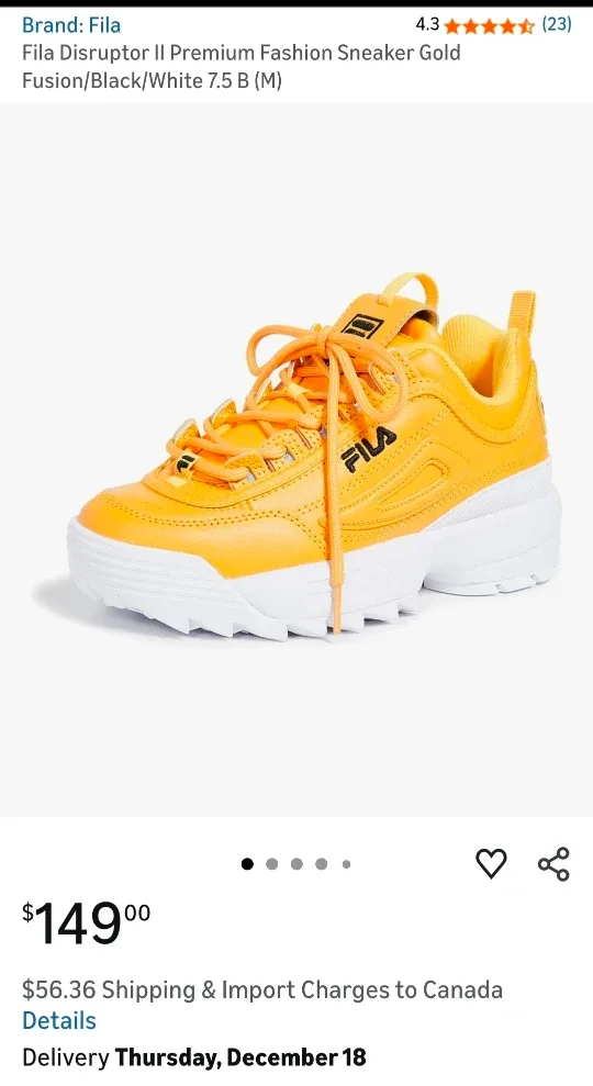 Fila Disruptor Yellow Sneakers image indicator(9)