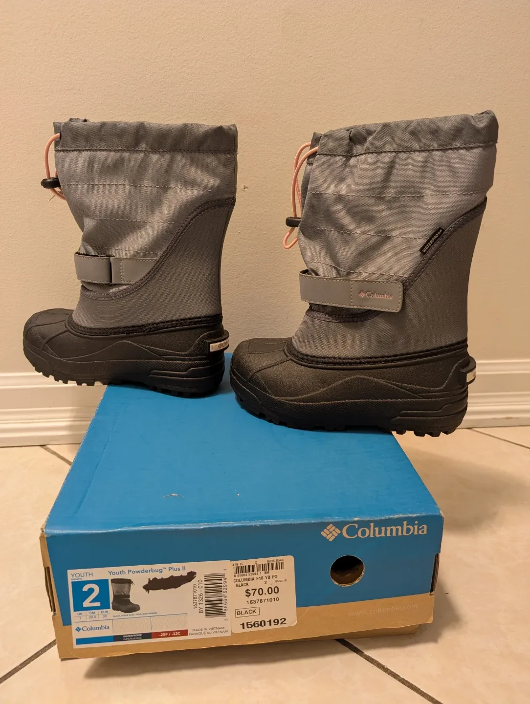 Columbia Youth Powderbug II Boots - Size 2, New in Box! image indicator(3)