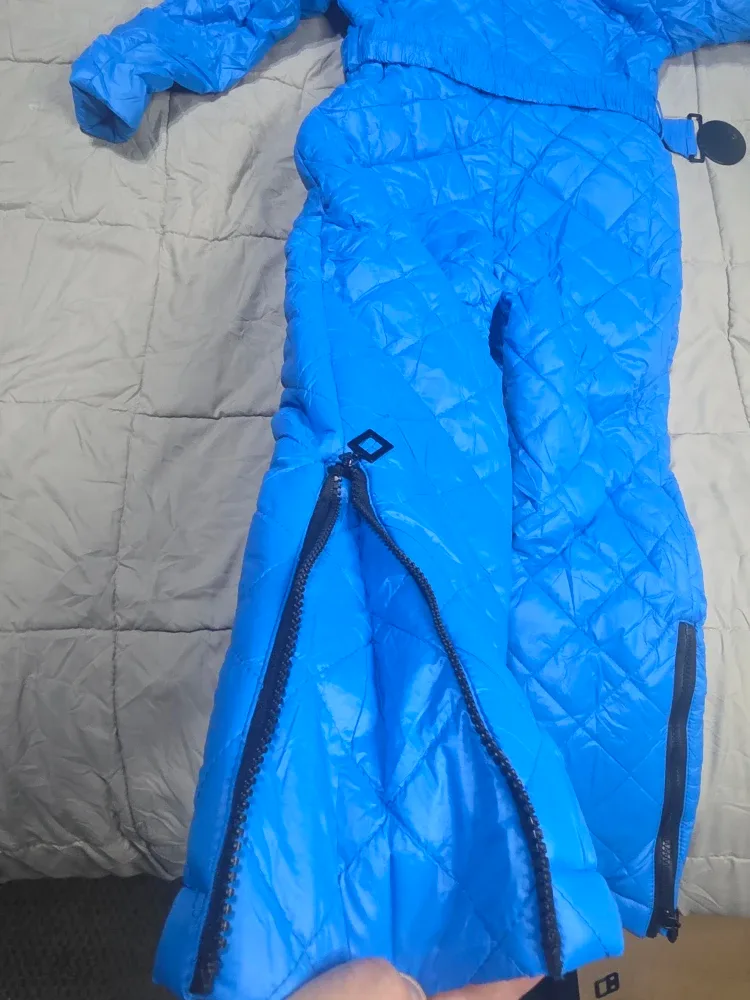 Blue Snowsuit with Fur Hood girls size 7 image indicator(7)