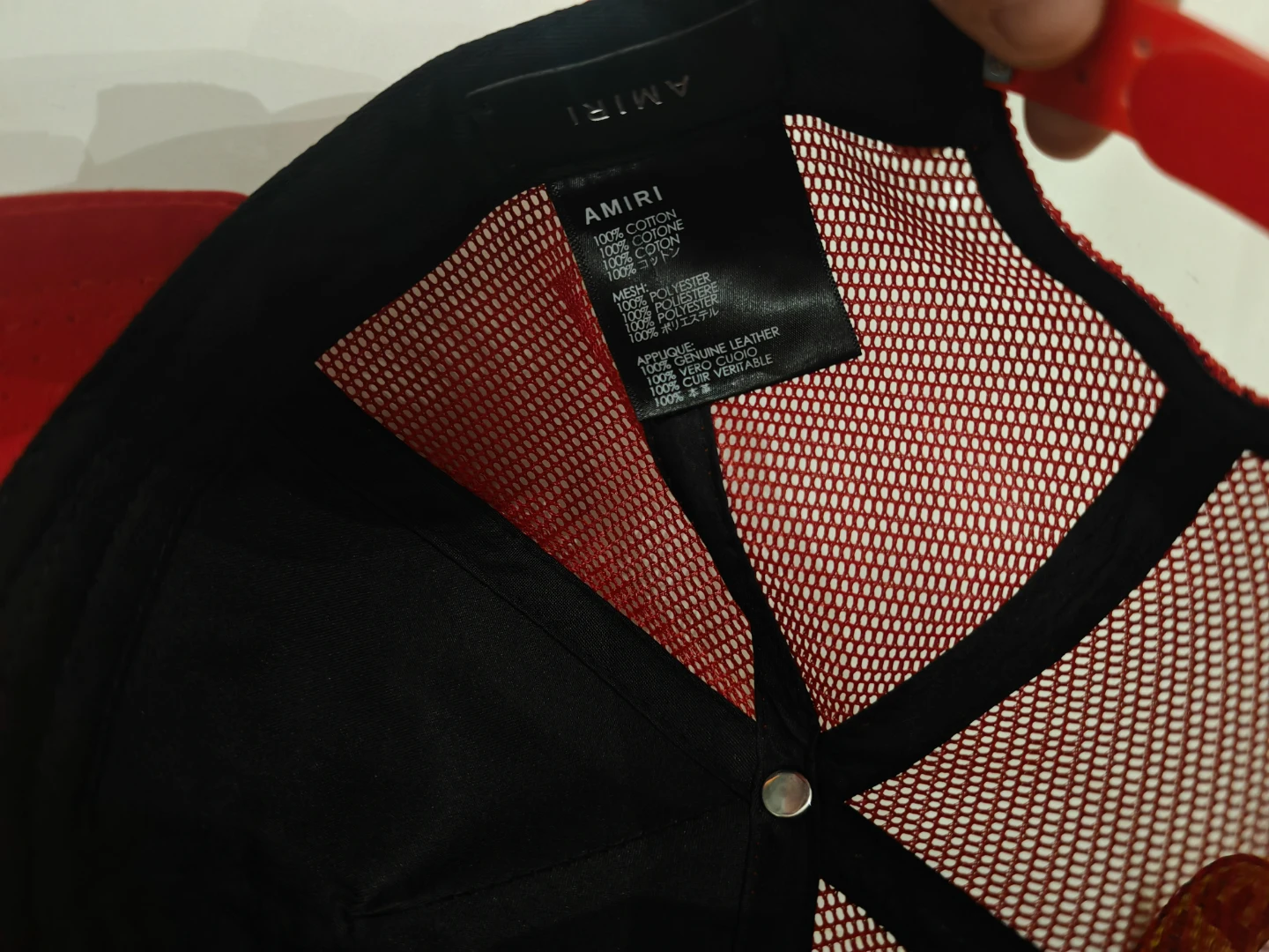 AMIRI Red Trucker Hat Cap - photo 3