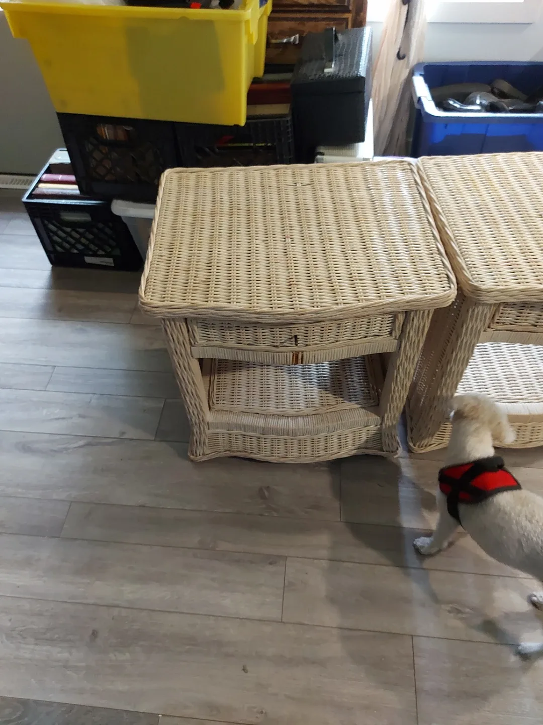 Wicker End Tables - Set of 2