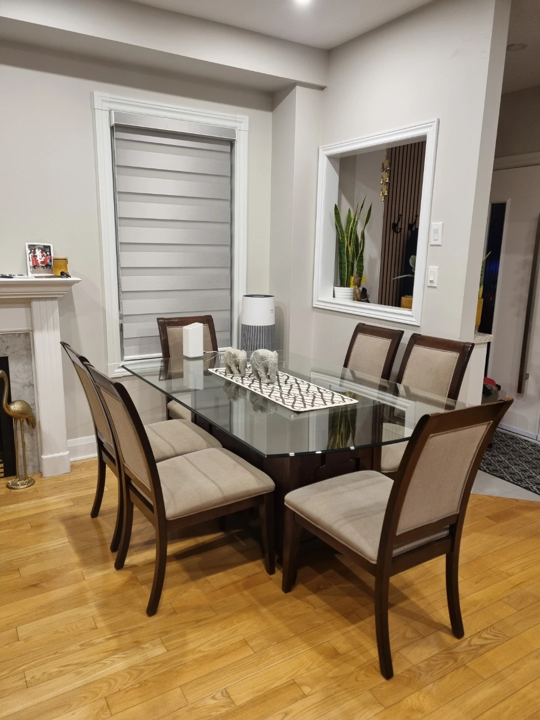 Glass Top Dining Table with 6 Chairs - photo 2