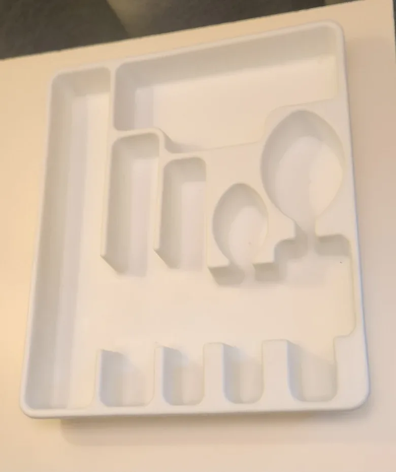 White Plastic Cutlery Tray