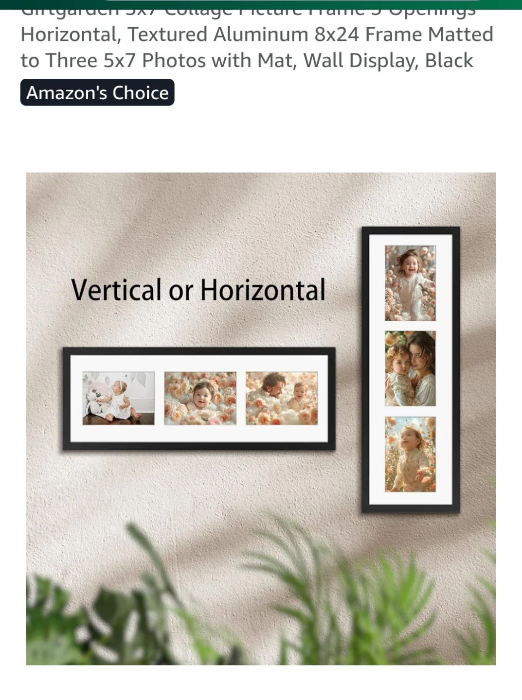 2 Picture Frames - Black 5x7 Collage - photo 2