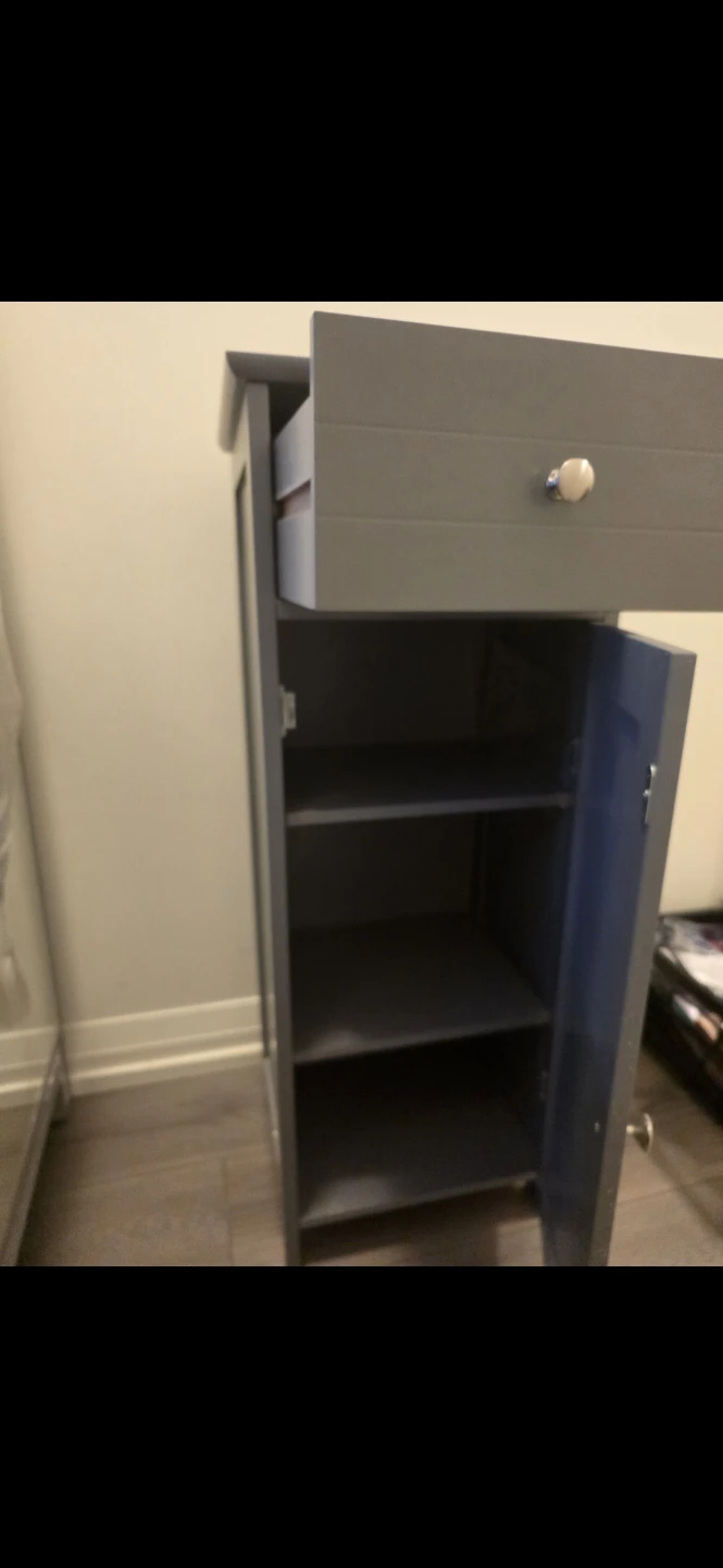 Grey Bathroom Cabinet with Drawer