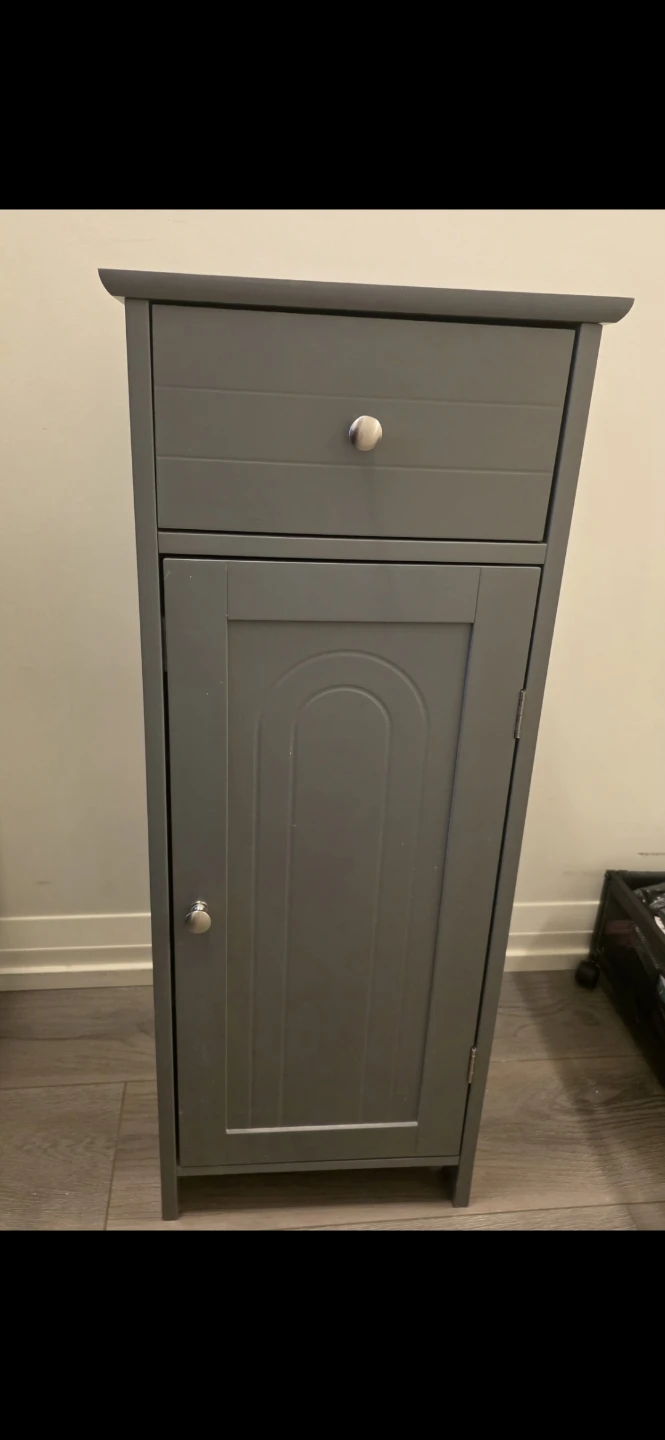 Grey Bathroom Cabinet with Drawer - photo 5