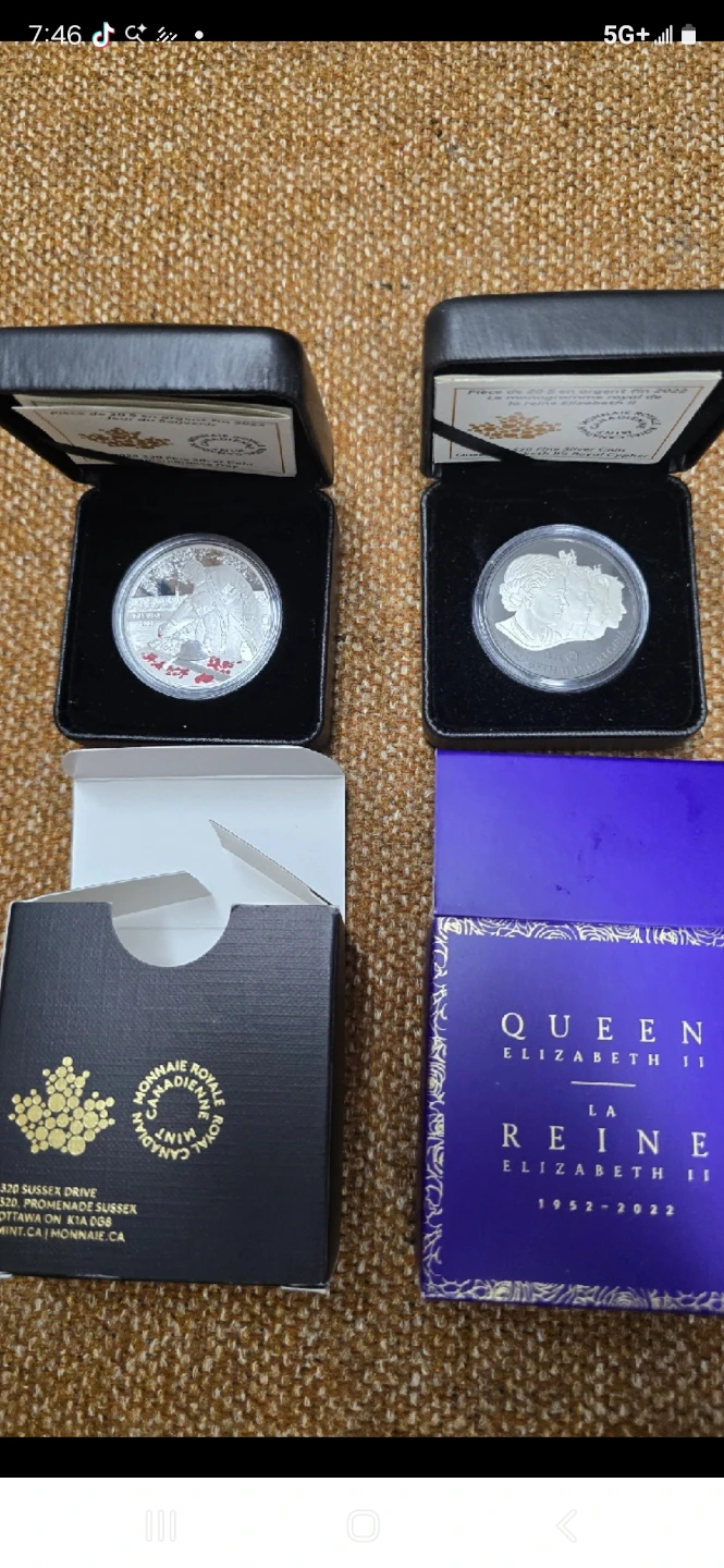 Royal Canadian Mint $20 Fine Silver Coins $115 &$150