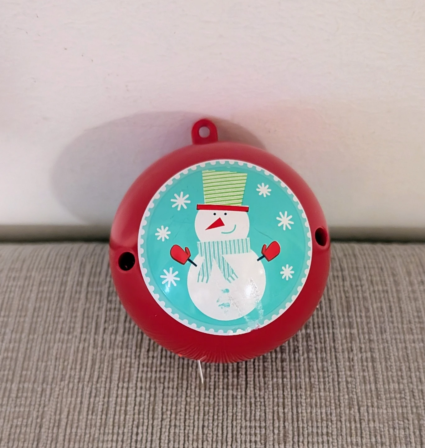Brand New Red Snowman Ornament