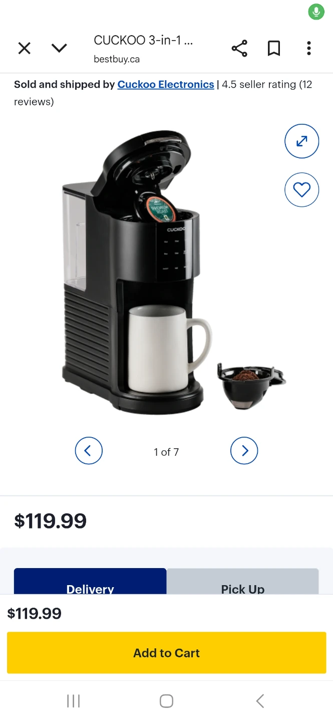 Cuckoo 3-in-1 Coffee Maker
