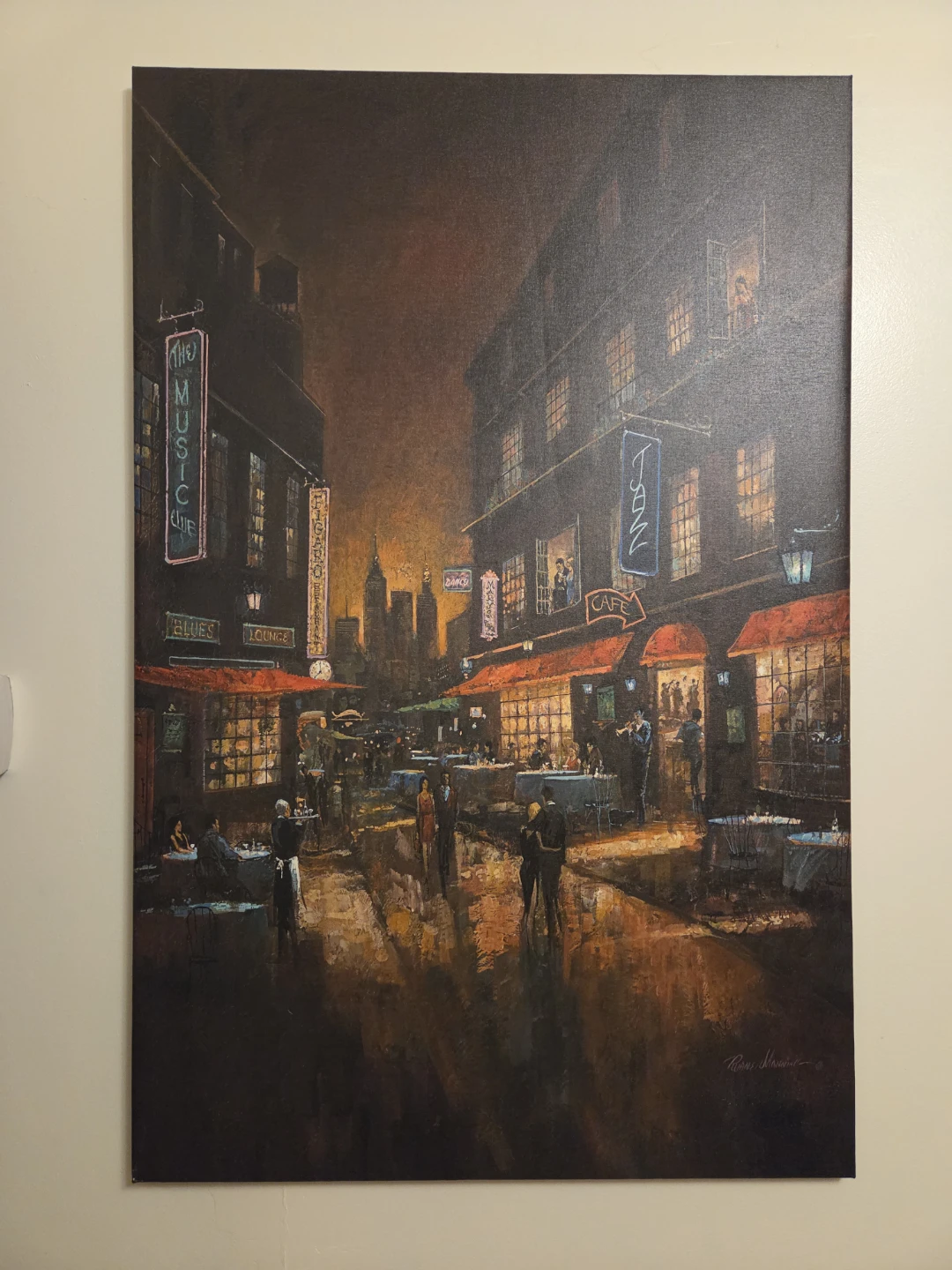 Set of 3 Canvas Paintings - Bar, Jazz, Music, Nightlife - photo 2