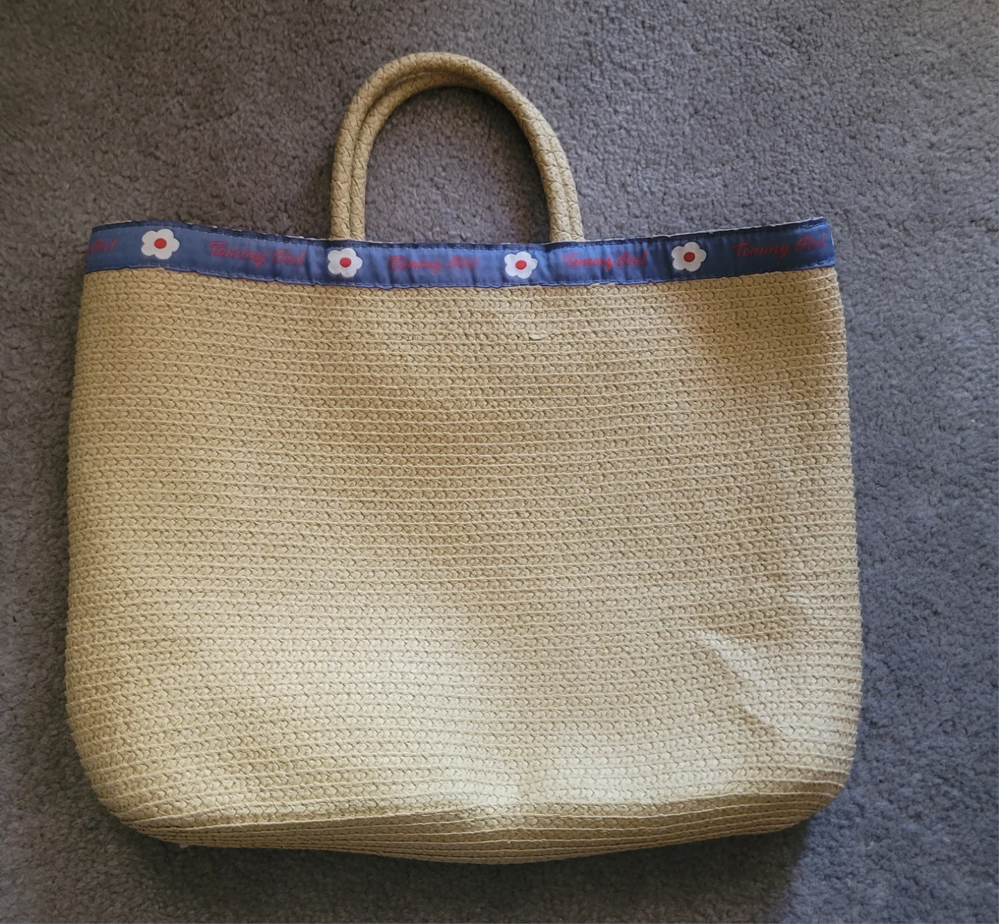 Tommy Hilfiger Straw Tote Bag