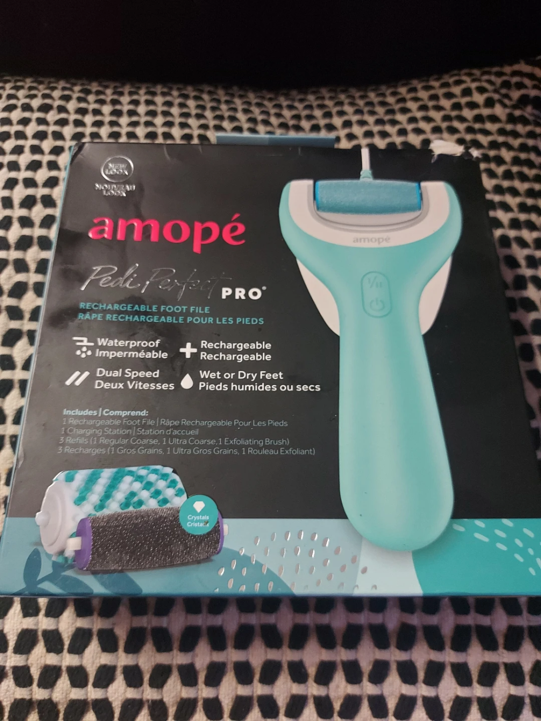 New Amope Pedi Perfect Pro Rechargeable Foot File