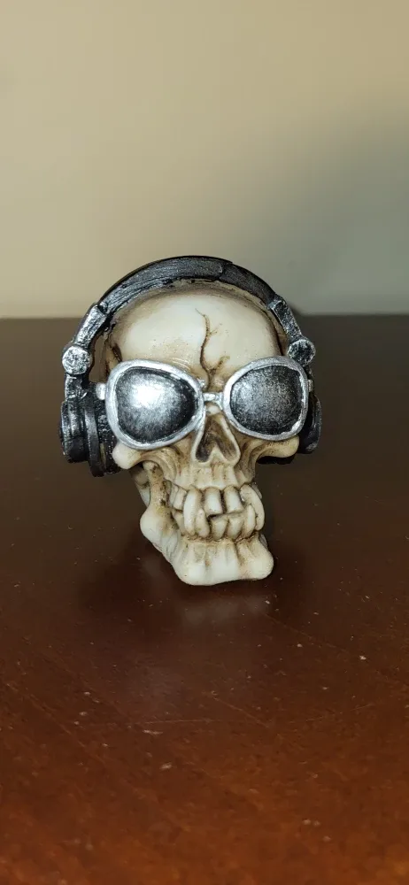 Hand Painted Resin Skull