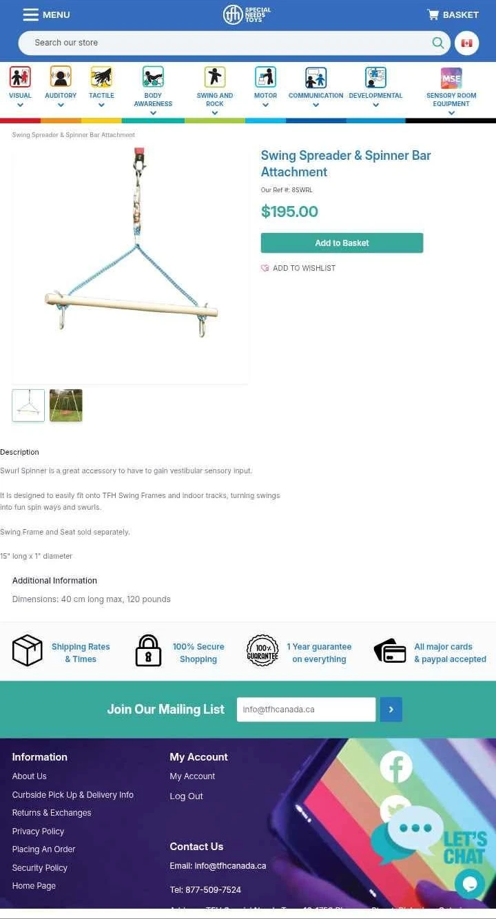 Swing with Swivel Spinner and nest attachments - photo 4