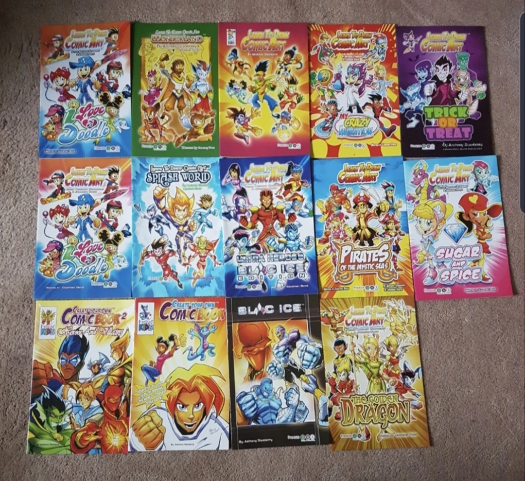 14pc Learn To Draw Comic Art Books - 14 Book Lot