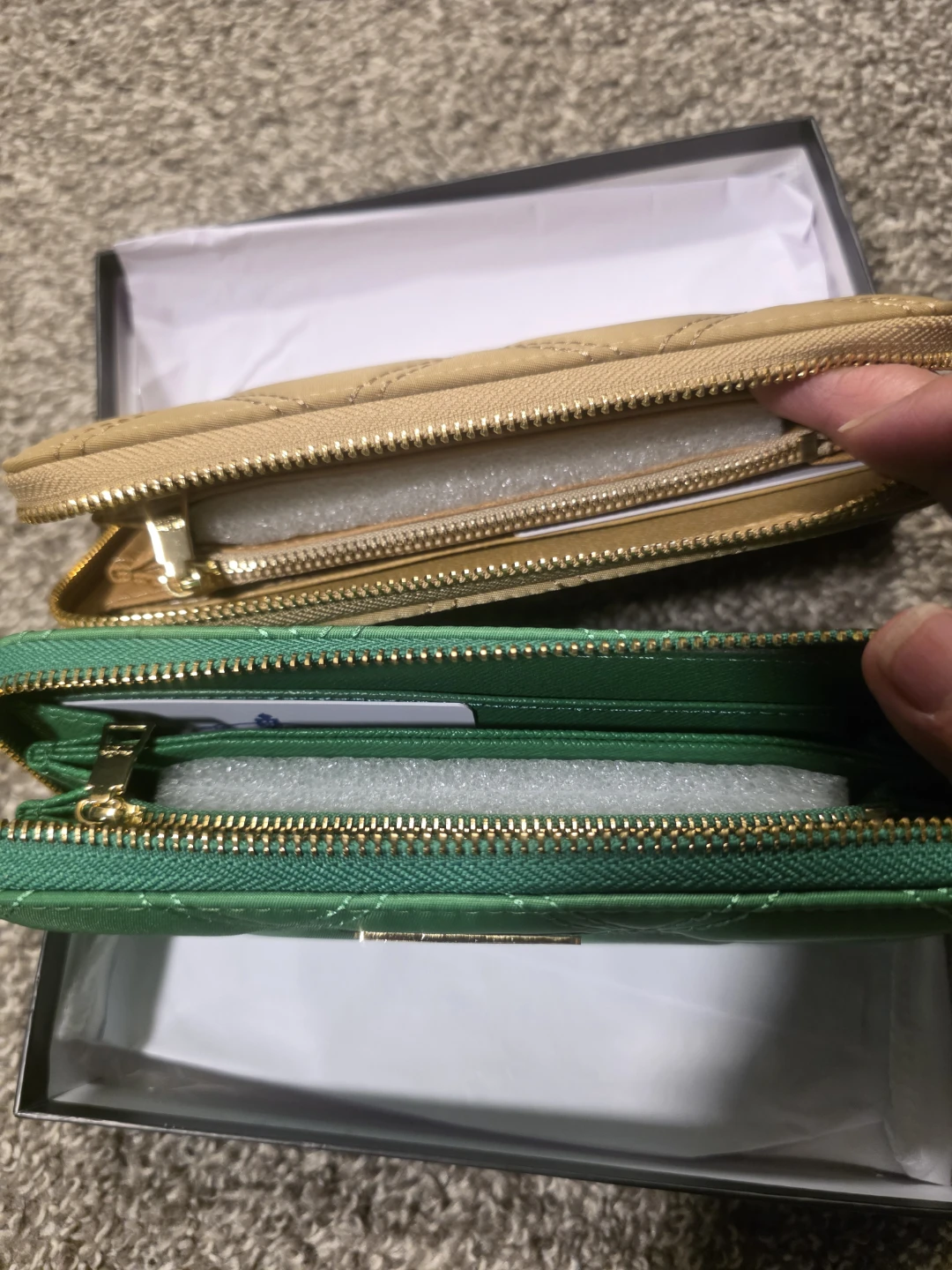 Fashion prada wallet- Green & Beige - photo 4