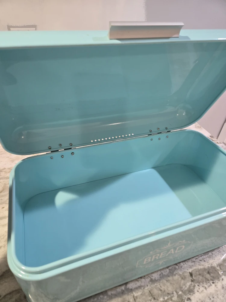 Turquoise Metal Bread Box - photo 2