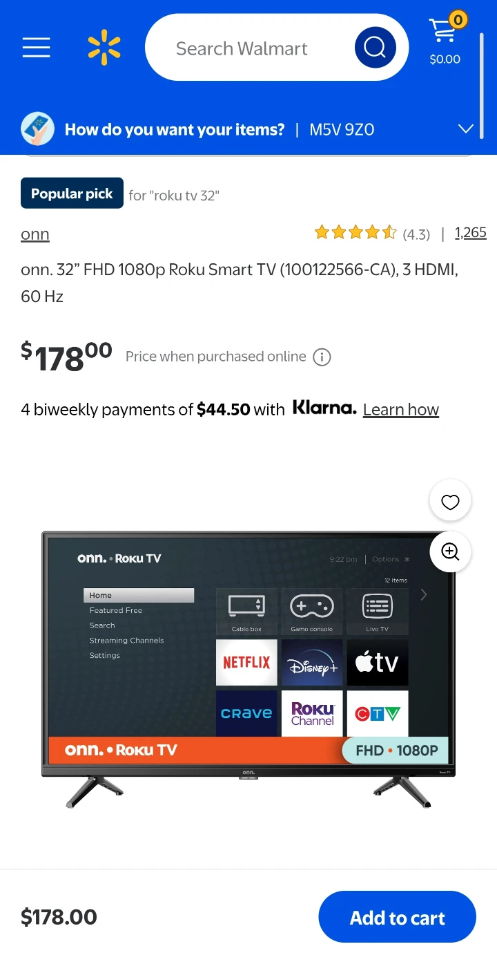 ON SALE 32" SMART TV ON SALE! 32" 1080p ROKU SMART TV