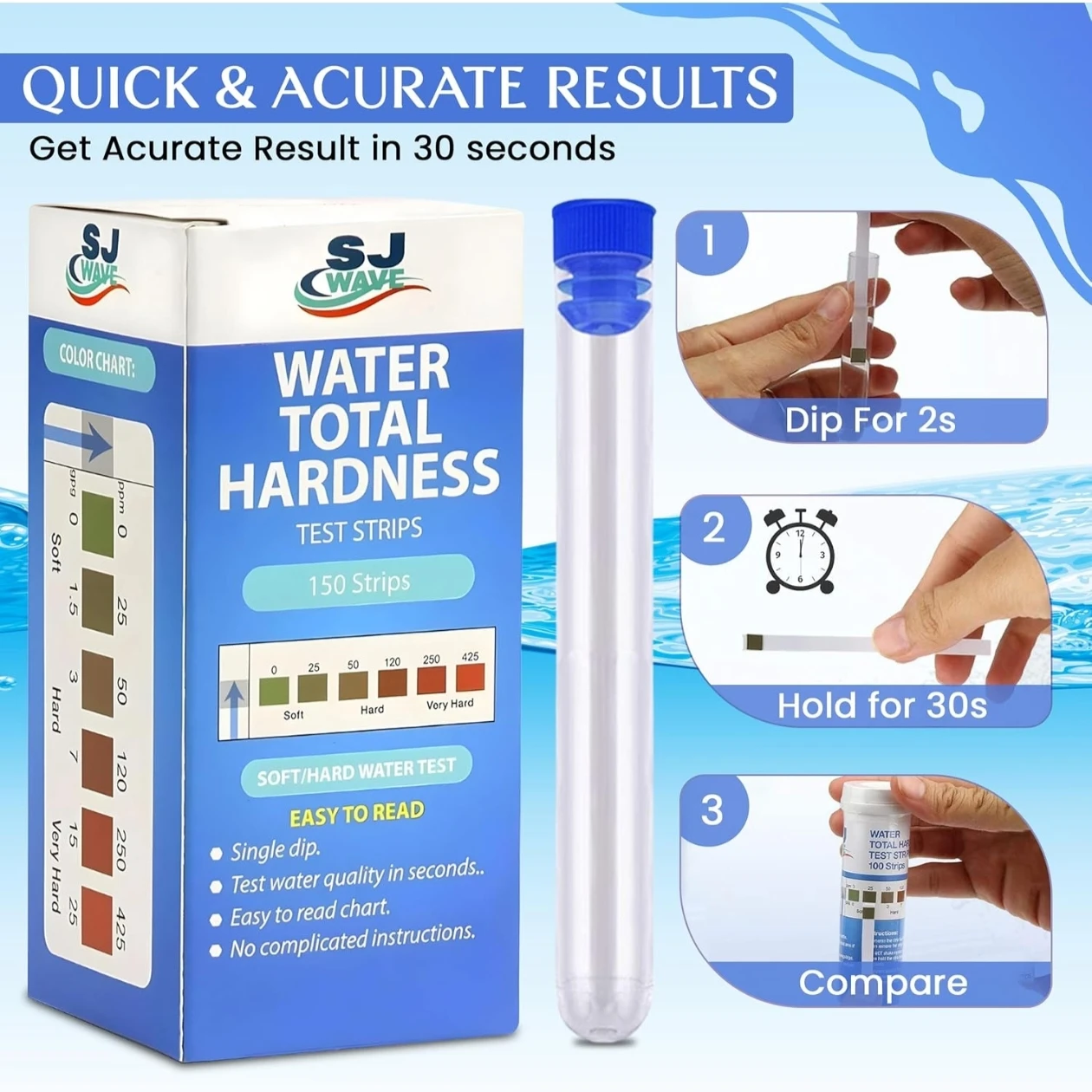 SJ Wave Water Total Hardness Test Strips - 150 Count - photo 4