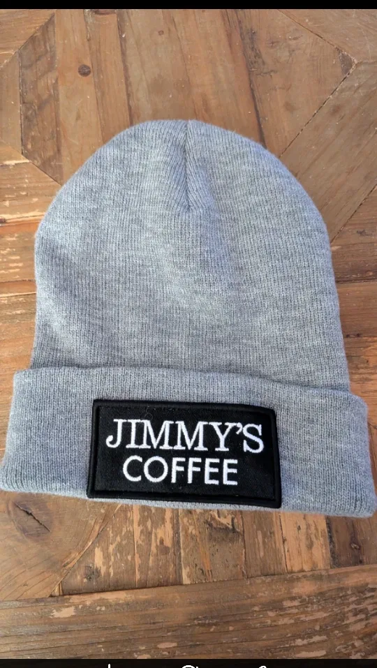 Jimmy's Coffee Grey Beanie Toque Winter Hat #Clearout