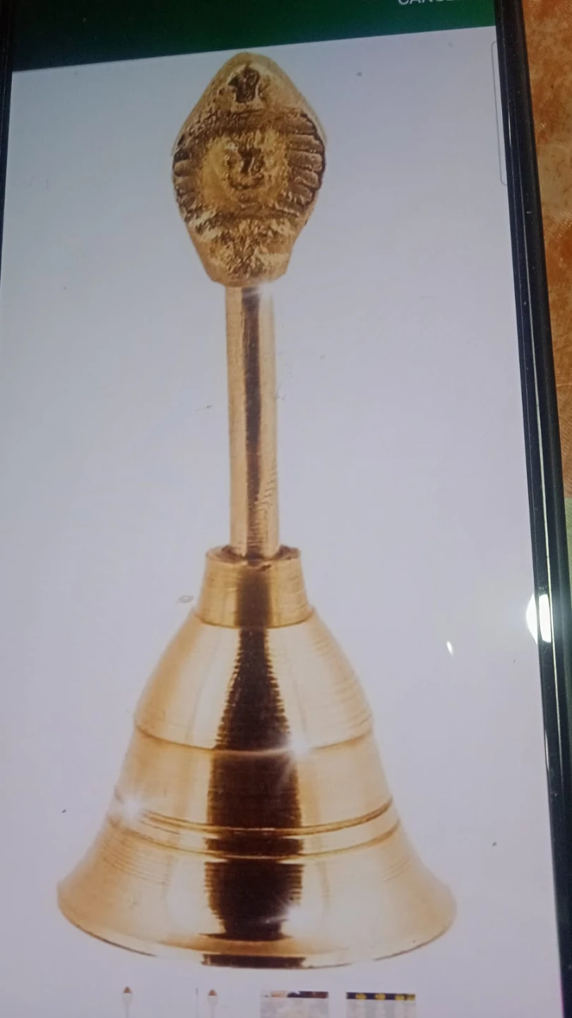 Ghanti for Puja Arti Prayer | Brass Pooja Bell Sp- 55 GMS - photo 2